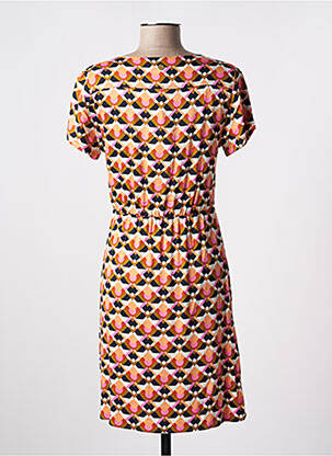 Rochie scurtă mâneci scurte mâneci scurte portocalie LOLA ESPELETA femeie