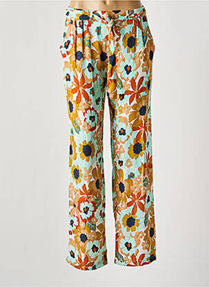 Pantalon drept talie elastică portocalie LE PETIT BAIGNEUR femeie