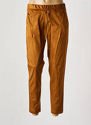 Pantalon slim talie elastică maro LE PETIT BAIGNEUR femeie