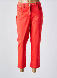 Pantalon 7/8 închidere cu fermoar sub clapetă cu nasturi portocaliu CECIL femme