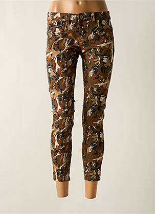 Pantalon 7/8 elasticitate talie joasă verde FREEMAN T.PORTER femeie
