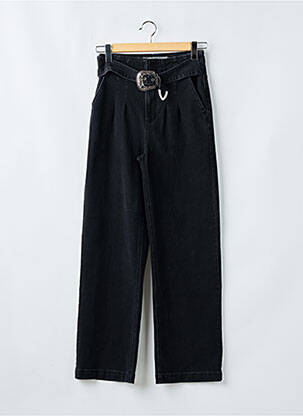 Pantalon drept închidere cu fermoar sub clapetă cu cârlig negru GEISHA femeie