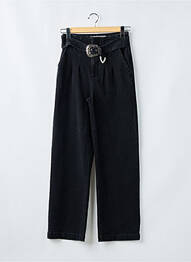 Pantalon drept închidere cu fermoar sub clapetă cu cârlig negru GEISHA femeie