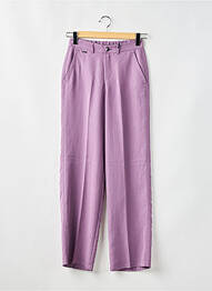 Pantalon drept închidere cu fermoar sub clapetă cu nasturi violet STREET ONE femme