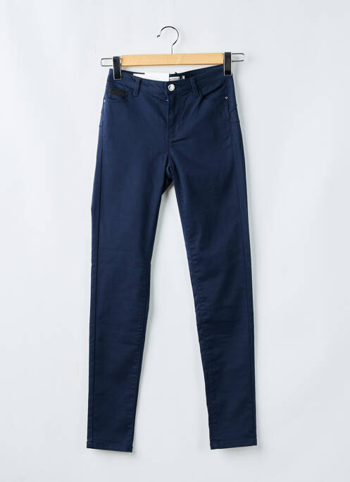 Pantalon slim albastru MORGAN femeie