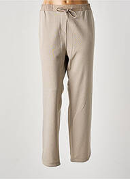 Pantalon drept talie elastică bej EVA KAYAN femme