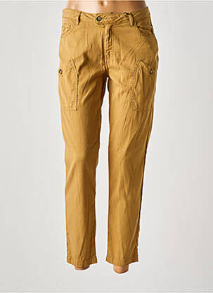Pantalon 7/8 buzunare bej EVA KAYAN femeie