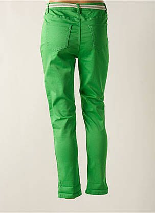Pantalon slim talie înaltă talie înaltă verde GEISHA femeie