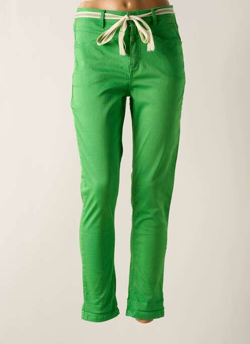 Pantalon slim verde GEISHA femeie
