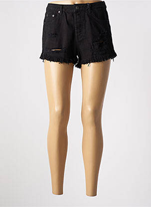 Șort țesătură denim negru SUBDUED femeie