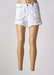 Șort țesătură denim alb SUBDUED femme