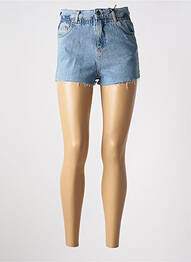 Șort țesătură denim albastru SUBDUED femme