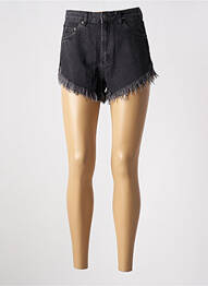 Șort țesătură denim negru SUBDUED femme