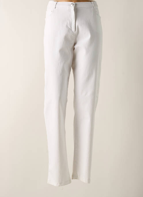 Pantalon slim alb CHRISTINE LAURE femeie