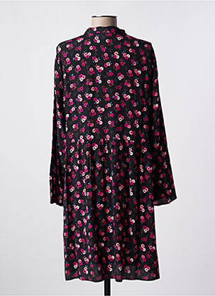 Rochie midi imprimeu floral mâneci lungi negru DES PETITS HAUTS femeie
