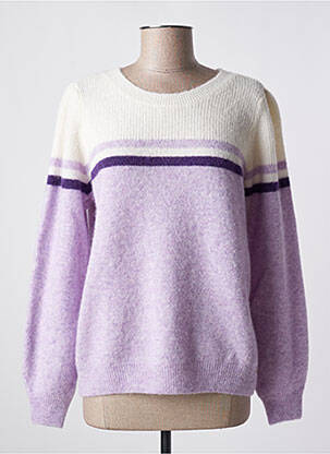 Pulover elasticitate mâneci lungi violet DES PETITS HAUTS femeie