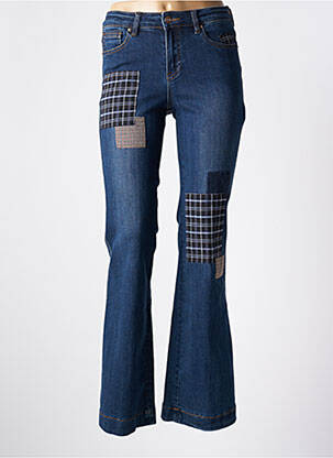 Blugi cu croială evazată albastru JANE BLUE femeie