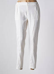 Pantalon slim talie elastică mărime normală alb AMS PURE femme