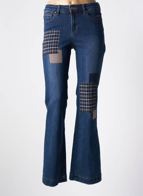 Blugi cu croială evazată albastru JANE BLUE femeie