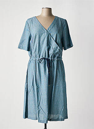 Rochie midi mâneci scurte mâneci scurte albastru SHEEGO femeie