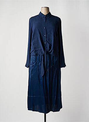 Rochie lungă mâneci lungi mâneci lungi albastru SHEEGO femeie