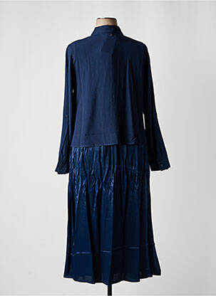 Rochie lungă mâneci lungi mâneci lungi albastru SHEEGO femeie