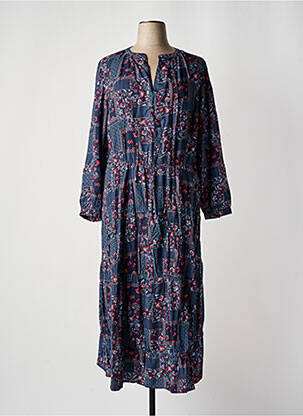 Rochie lungă mâneci lungi mâneci lungi albastru SHEEGO femeie