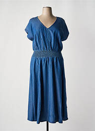 Rochie lungă mâneci scurte mâneci scurte albastru SHEEGO femme