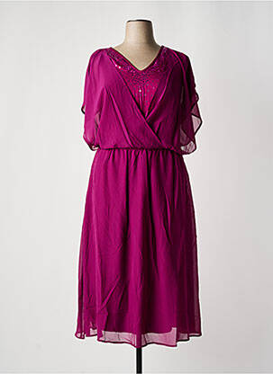Rochie lungă mâneci scurte mâneci scurte violet SHEEGO femeie