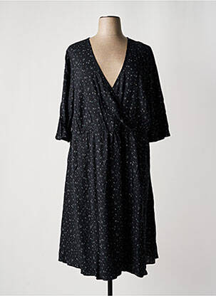 Rochie midi mâneci 3/4 mâneci 3/4 negru SHEEGO femeie