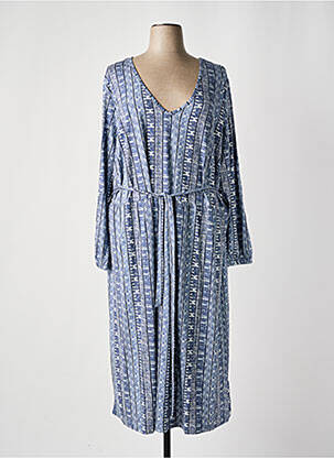 Rochie lungă mâneci lungi mâneci lungi albastru SHEEGO femeie