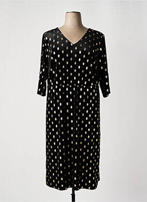 Rochie midi mâneci 3/4 mâneci 3/4 negru SHEEGO femeie