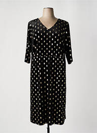 Rochie midi mâneci 3/4 mâneci 3/4 negru SHEEGO femme