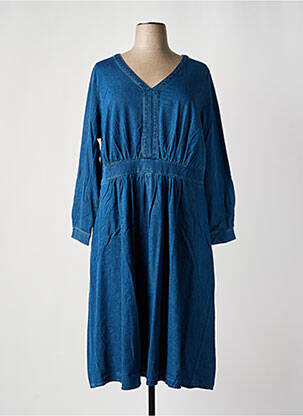 Rochie lungă mâneci lungi mâneci lungi albastru SHEEGO femeie