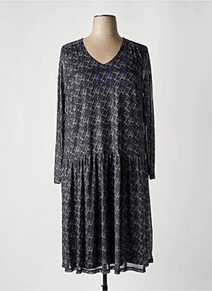 Rochie midi croială fluidă mâneci lungi gri SHEEGO femeie