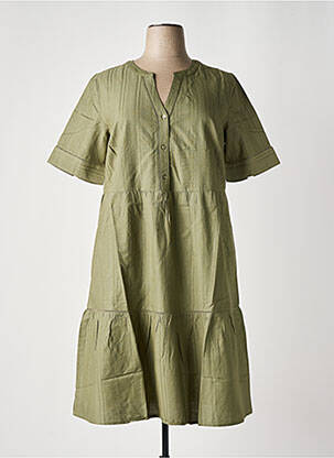 Rochie midi mâneci scurte mâneci scurte verde SHEEGO femeie