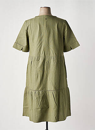 Rochie midi mâneci scurte mâneci scurte verde SHEEGO femeie