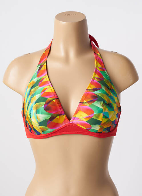 Sutien de costum de baie elasticitate sutien cupe întregi cu decolteu înalt roșu ANTIGEL femme