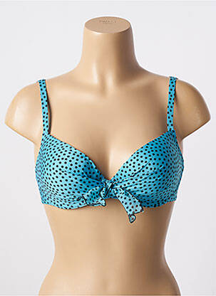 Sutien de costum de baie elasticitate top sutien modelat albastru ANTIGEL femeie