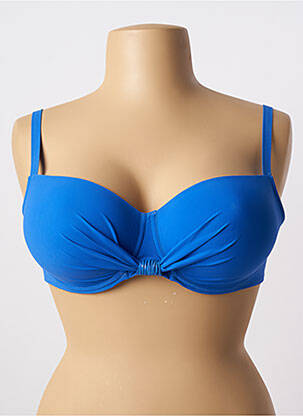 Sutien de costum de baie elasticitate top sutien modelat albastru ANTIGEL femeie