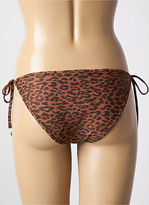 Chiloți de baie efect material satinat bikini maro ZADIG & VOLTAIRE femeie