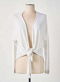 Cardigan petrecut elasticitate alb EVA KAYAN femme