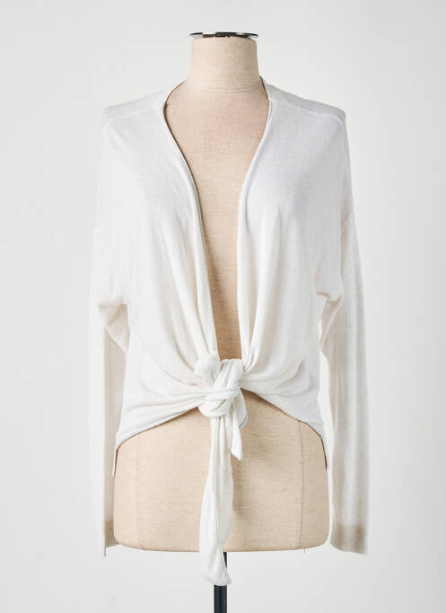 Cardigan petrecut alb EVA KAYAN femeie