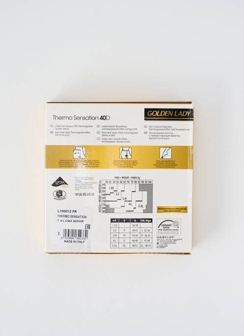 Colanți albastru GOLDEN LADY femeie