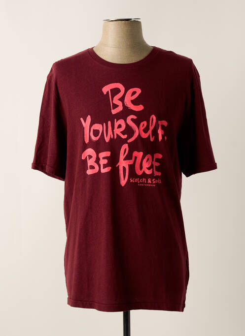 Tricou roșu MAISON SCOTCH bărbat