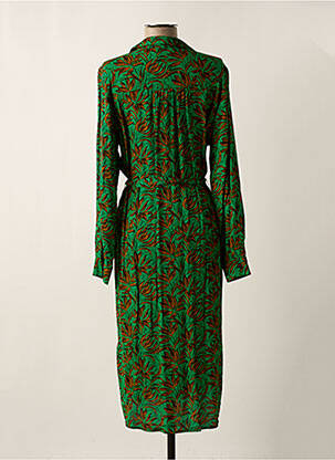 Rochie midi croială fluidă mâneci lungi verde GEISHA femeie