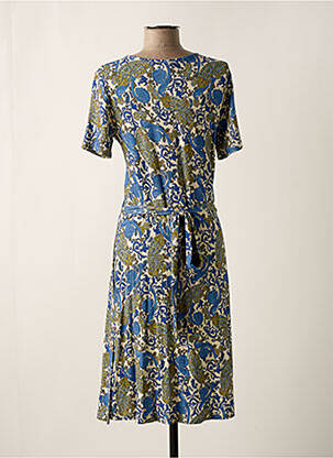 Rochie midi mâneci scurte mâneci scurte albastru GEISHA femeie