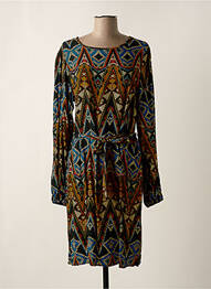 Rochie midi imprimeu fantezie mâneci lungi negru GEISHA femeie