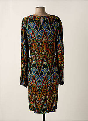 Rochie midi imprimeu fantezie mâneci lungi negru GEISHA femeie