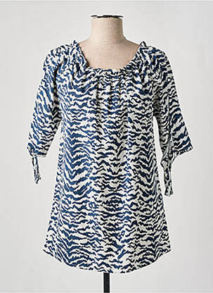 Tunică mâneci scurte albastru GEISHA femeie